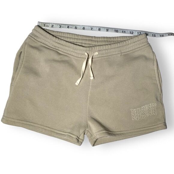 Brooklyn Cloth Tan Self Love Club Cropped Crewneck And Shorts Women’s Medium - Picture 12 of 13